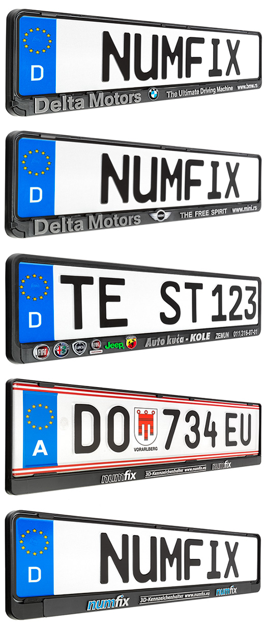 Kostenloser Designvorschlag Kennzeichenhalter