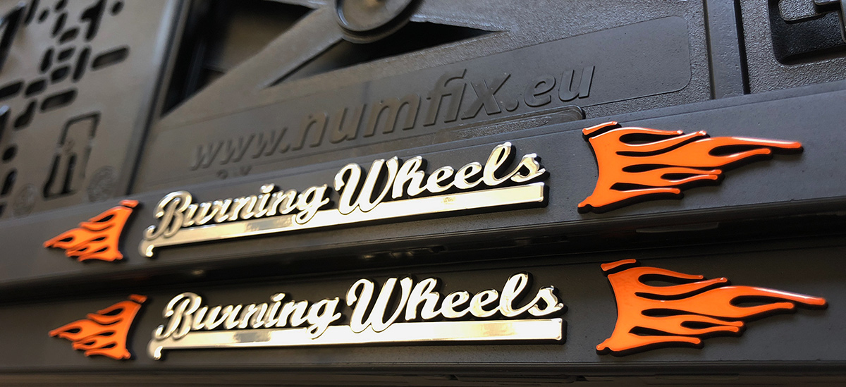 Burning Wheels Kennzeichenhalter