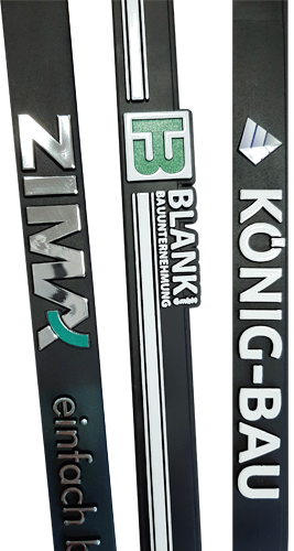 Kennzeichenhalter für Bauunternehmen