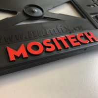 Licence Plate Holder 3D red