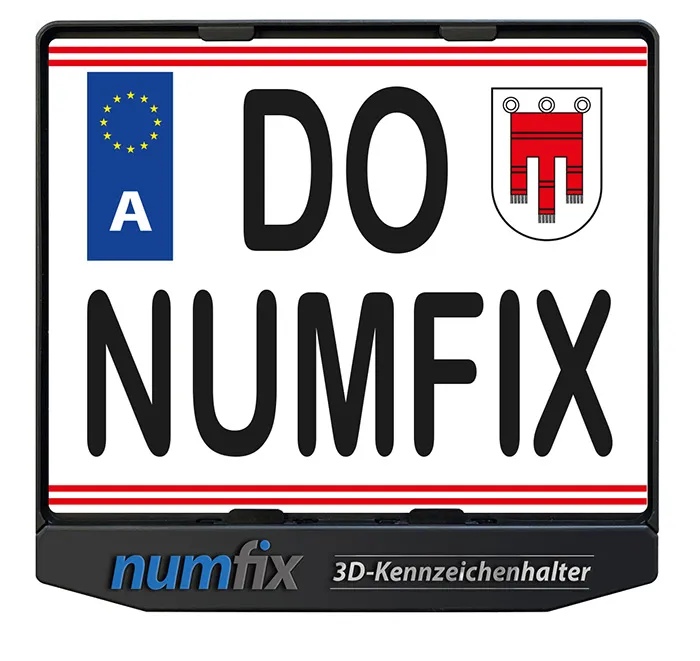 numfix_AT_M_SK Licence plate holder for Austria with 3D letters