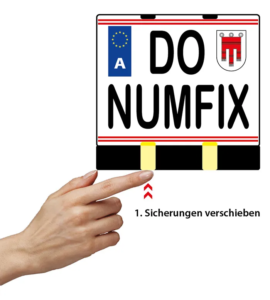 numfix_Motorrad_Kennzeichenhalter_3D Licence plate holder for Austria with 3D letters