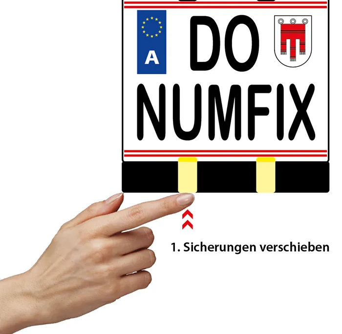 numfix_Motorrad_Kennzeichenhalter_3D Licence plate holder for Austria with 3D letters