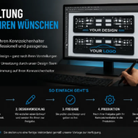 Gestaltung Ihrer Kennzeichenhalter