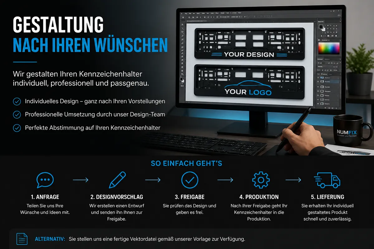 Gestaltung Ihrer Kennzeichenhalter