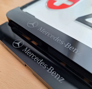 Mercedes Benz Kennzeichenhalter Lasergravur