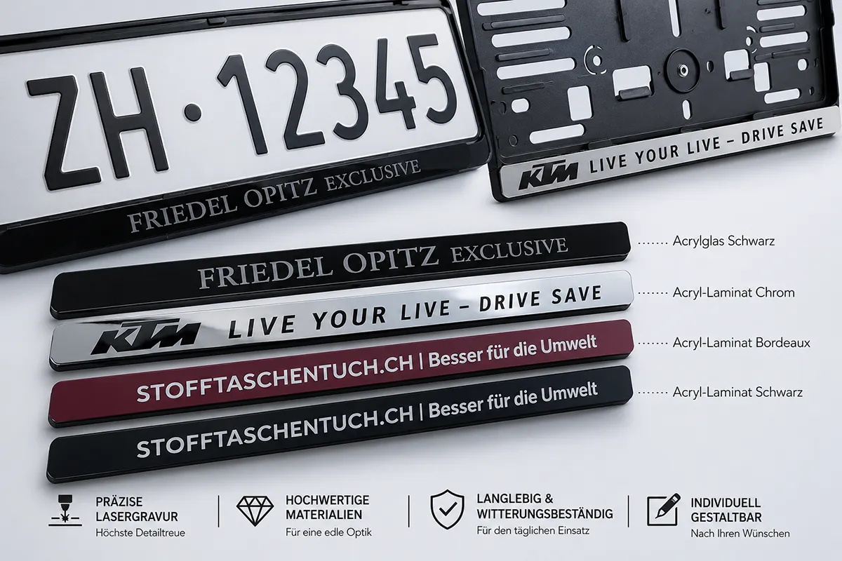 Kennzeichenversttärker Acryl Laser